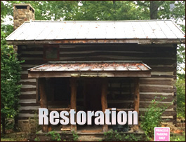 Historic Log Cabin Restoration  Piney River, Virginia